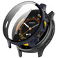 Blue-tinted front tempered glass PC watch case with clear screen cover