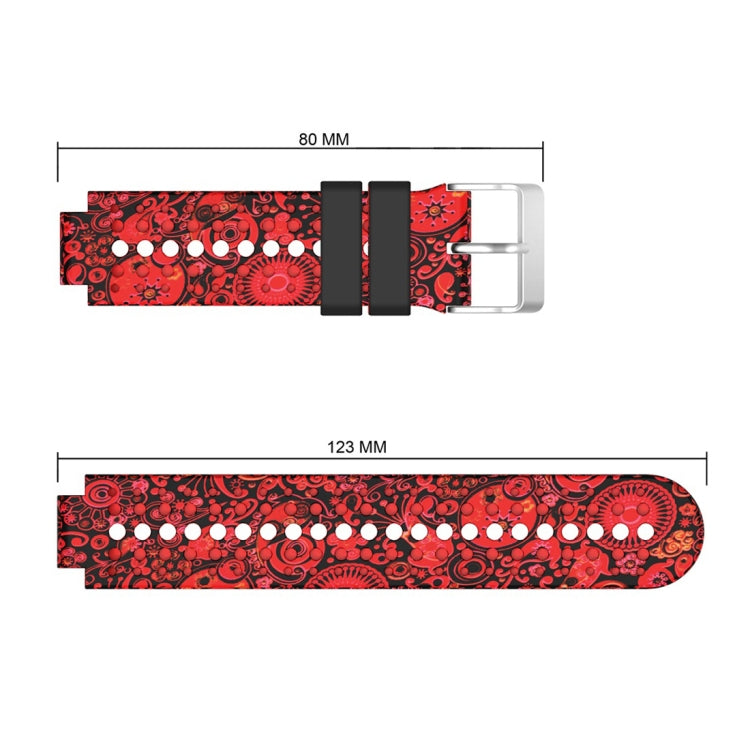 For Gaemin Forerunner 220 / 230 / 235 / 735XT / S20 Printing Silicone Replacement Wrist Strap Watchband