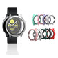 Assorted protective watch bezel cases in multiple colors shown together
