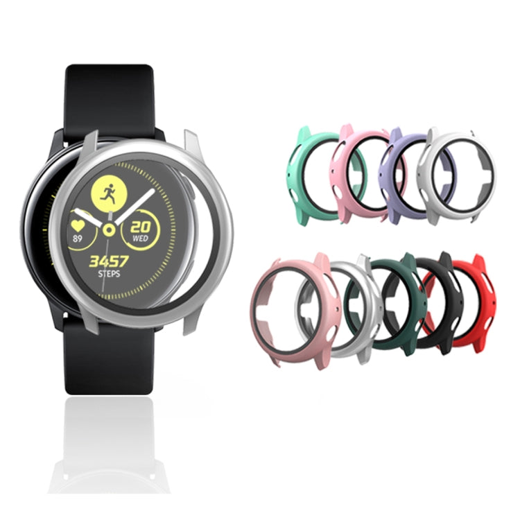 Assorted protective watch bezel cases in multiple colors shown together