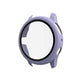 Protective smartwatch case with tempered glass film, light purple bezel with cutouts