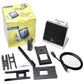 White film scanner kit with slide holders, cables, and accessories