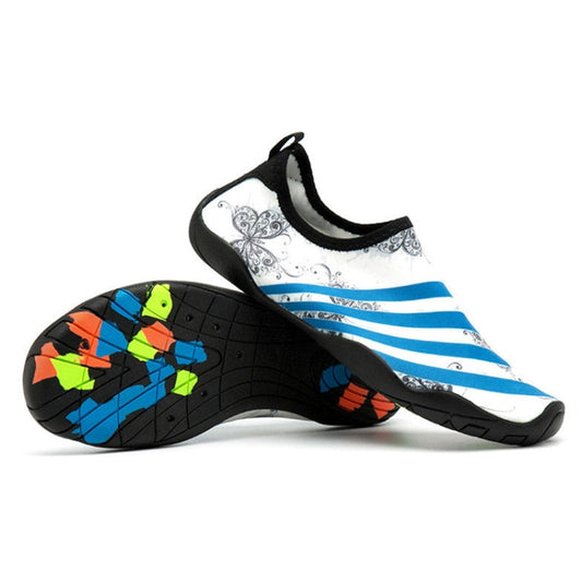 Printed Pattern Non-slip Rubber Thick Bottom Beach Shoes Swimming Shoes Diving Socks for Men, A Pair, 39, 40, 41, 42, 43, 44, 45, 46