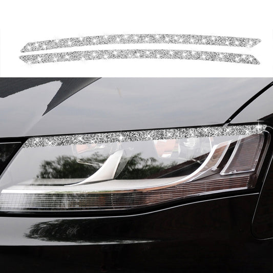Car Light Eyebrow Diamond Decoration Sticker, Left and Right Drive, Light Eyebrow