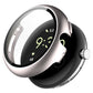 Protective watch case with integrated tempered film, black with silver edge, for Pixel Watch 2