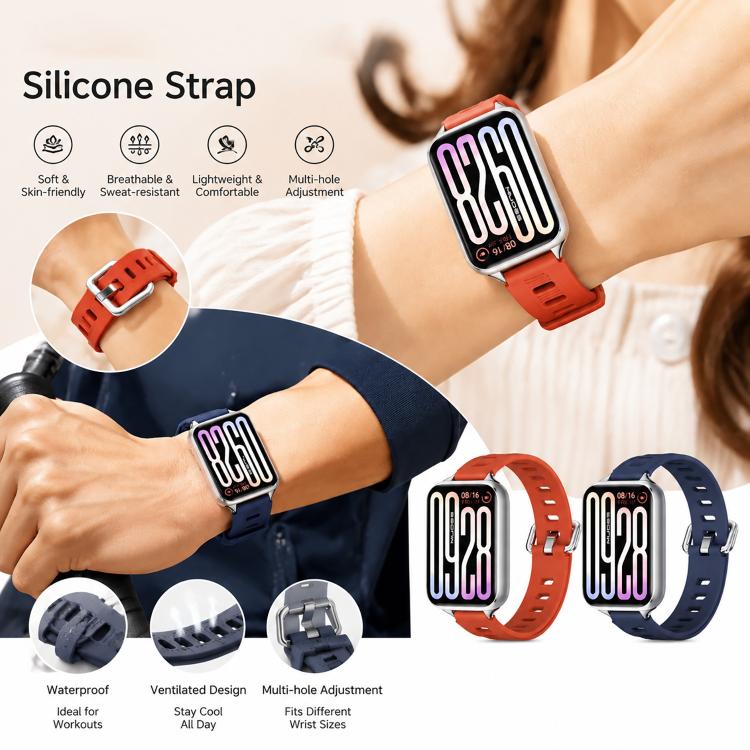 Silicone watch straps multipack in several colors, with perforated hole design