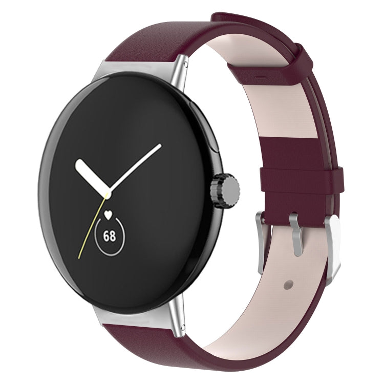 Leather Watch Band, For Google Pixel Watch 5 / 4 / 3 / 2 / 1 41mm