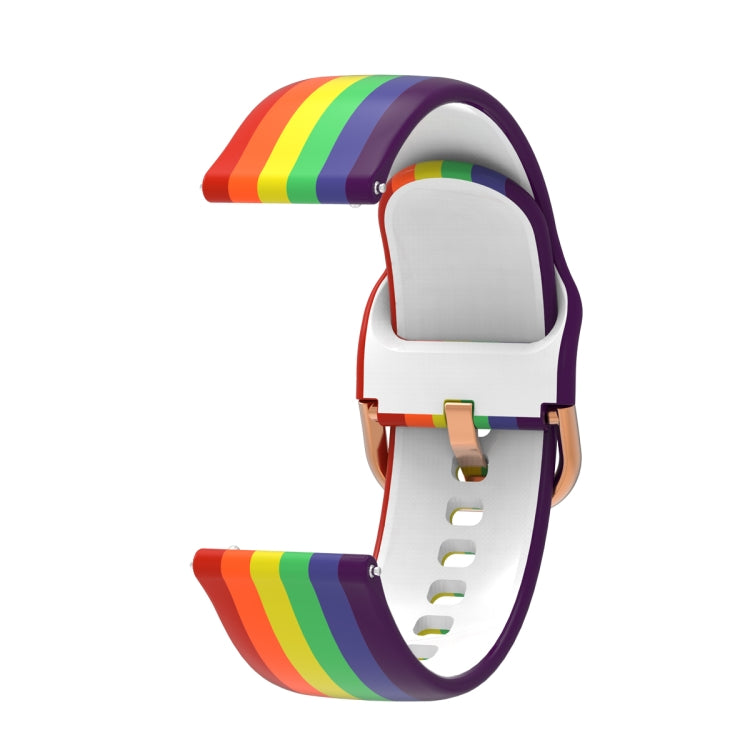 Universal Rainbow Silicone Replacement Strap Watchband, 20mm, 22mm