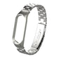 Silver stainless steel double-spring strap with link band and clasp for Mi Band 5