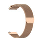 Rose gold 22mm Milanese magnetic metal watch strap with fold-over clasp