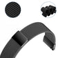 Gray 22mm Milanese magnetic metal watch strap, side view of dual clasps