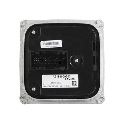Mercedes-Benz LED daytime running light driver module, black connector panel with label