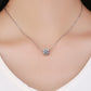Sterling silver snowflake charm bead necklace pendant on collarbone