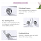 Sterling silver flower-texture charm bead on a chain bracelet link with dark opening