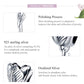Sterling silver tulip charm bead close-up showing glossy ridged petal design