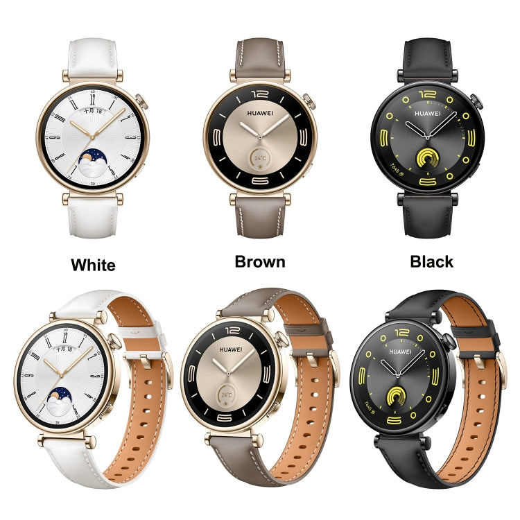 Genuine leather watch bands, white, brown, and black, perforations with metal clasps