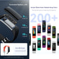 Collection of smart fitness tracker bracelets in multiple colors with displays