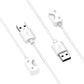 White Galaxy Fit 3 charging cable with USB-A plug and two-pin watch connector