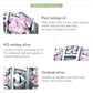 Sterling silver pendant process infographic with gem setting and silver detail closeups