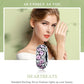 Sterling silver heartbeat bead charm with pink crystals