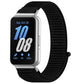 Black nylon loop watch band shown on a smartwatch