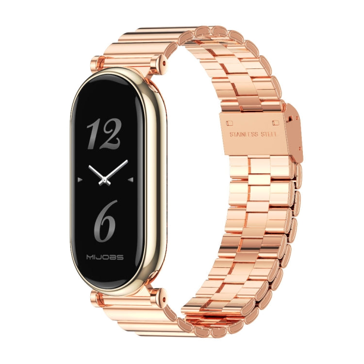 Mijobs GT4 Bamboo Buckle Metal Watch Band, For Xiaomi Smart Band 11 / 10 / 9 / 8