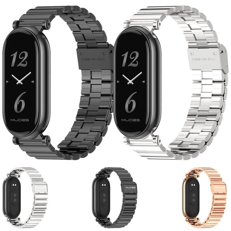 Mijobs GT4 Bamboo Buckle Metal Watch Band, For Xiaomi Smart Band 11 / 10 / 9 / 8