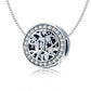 Sterling silver tree of life pendant necklace with clear stones