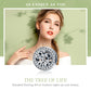 Tree of Life sterling silver bracelet charm with crystal accents