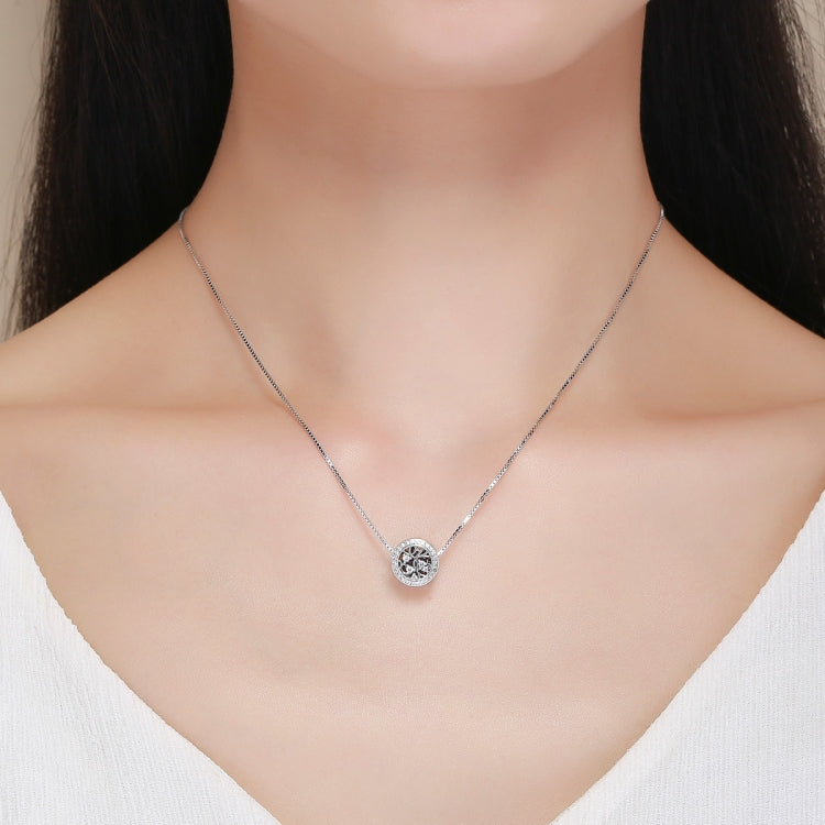 Silver necklace with round tree of life pendant and thin chain