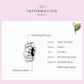 Silver heart charm bead on information card, heart-to-heart charm design