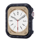 Black aluminum alloy Apple Watch case with raised bezel and crown cover