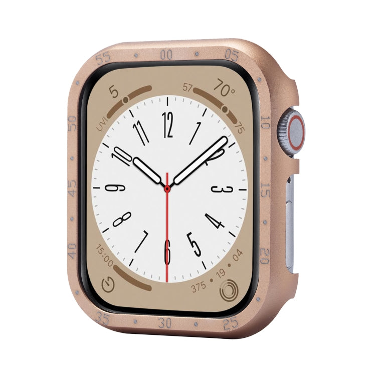 Rose gold aluminum alloy Apple Watch case with raised bezel and crown cover
