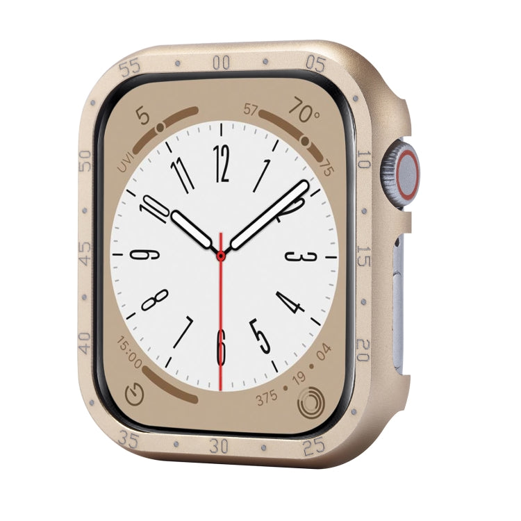 Gold aluminum alloy watch frame with numbered raised bezel