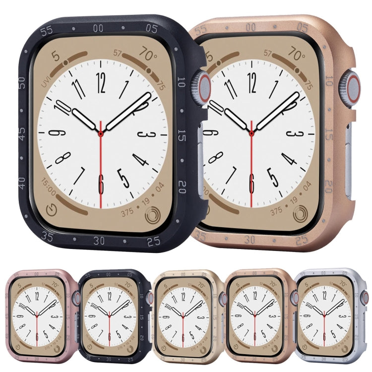Five aluminum alloy Apple Watch cases in pink, black, gold, rose gold and silver