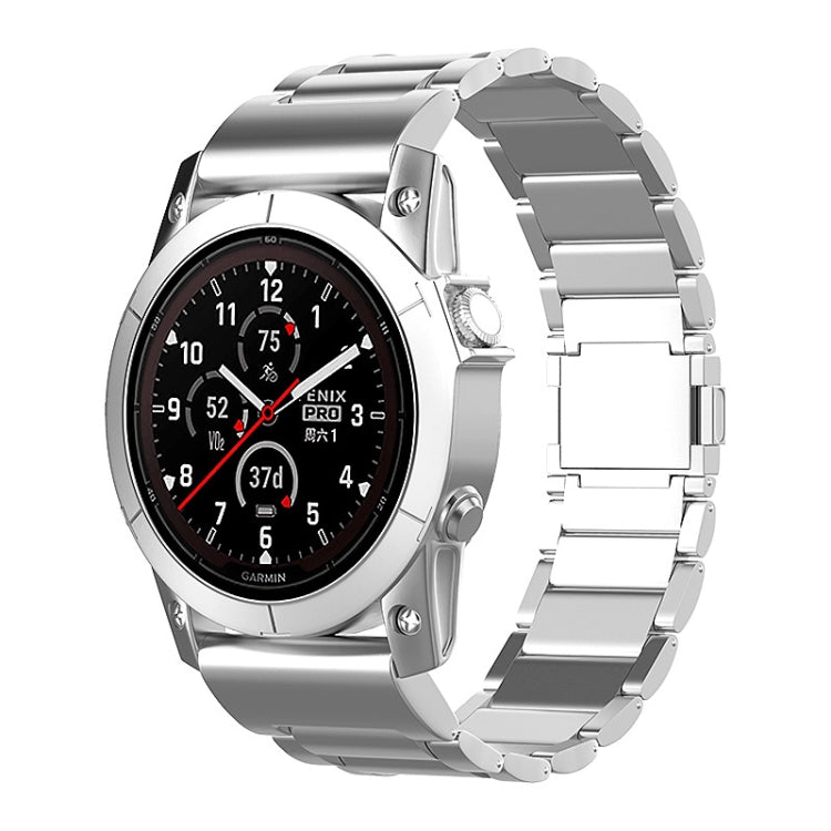 26mm Three-Bead Magnetic Buckle Metal Quick Release Watch Band, For Garmin Tactix 7 Pro / Fenix 7X