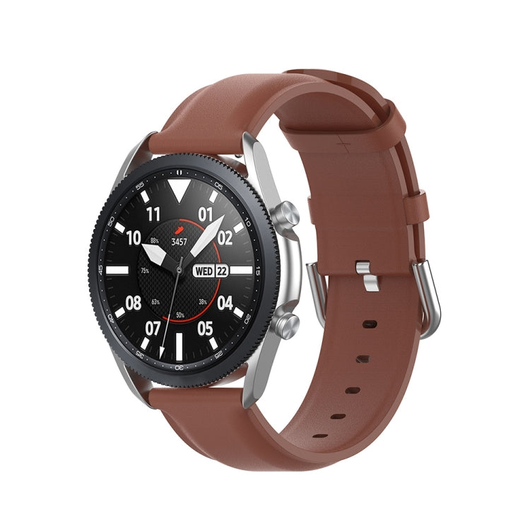 Round Tail Leather Strap, Size: Free Size 20mm, For Galaxy Watch 3 41mm