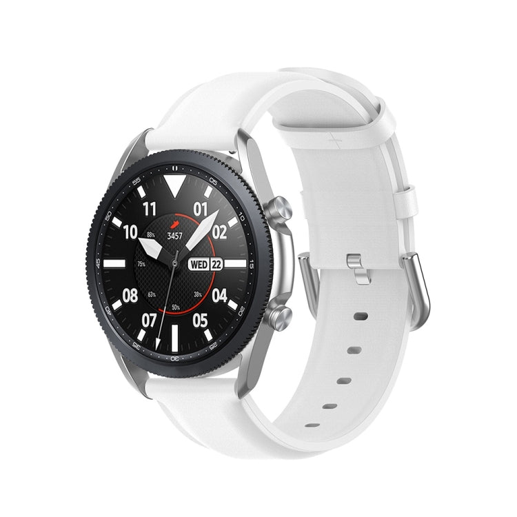 Round Tail Leather Strap, Size: Free Size 20mm, For Galaxy Watch 3 41mm