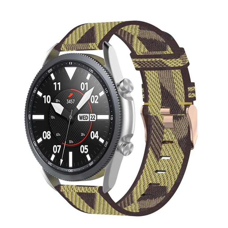 Woven Nylon Textured Strap, Size: Free Size 22mm, For Galaxy Watch 3 45mm
