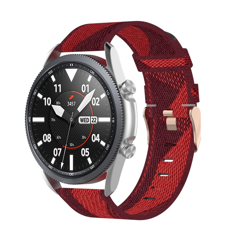 Woven Nylon Textured Strap, Size: Free Size 22mm, For Galaxy Watch 3 45mm