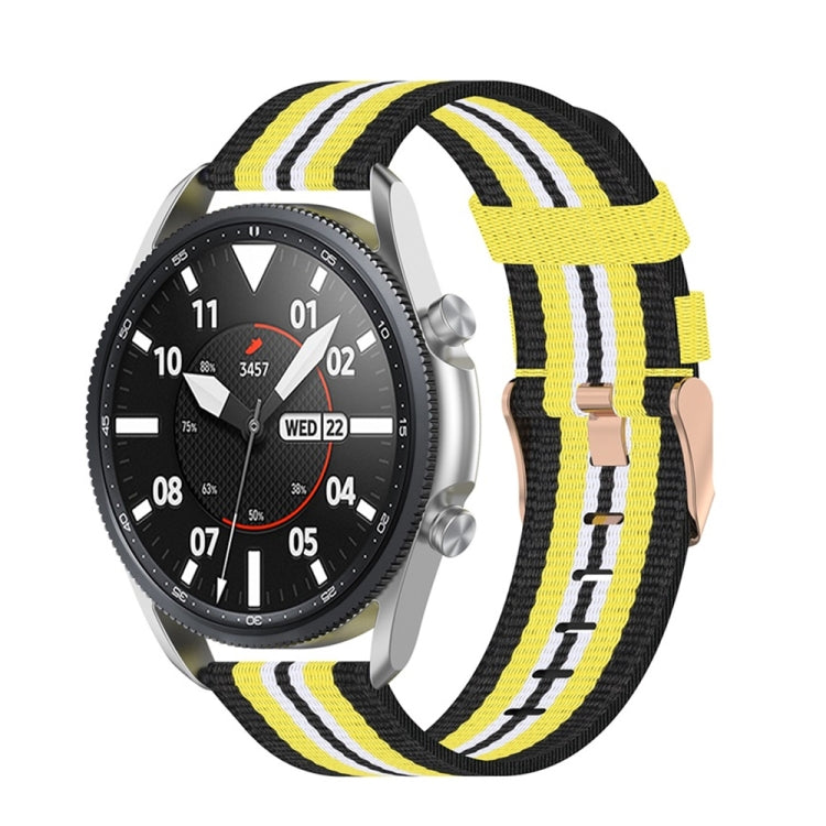 Woven Nylon Textured Strap, Size: Free Size 22mm, For Galaxy Watch 3 45mm