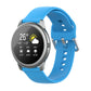 22mm silicone watch strap with silver buckle for Xiaomi Haylou Solar LS05, blue