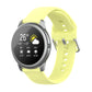 22mm silicone watch strap with silver buckle for Xiaomi Haylou Solar LS05, yellow