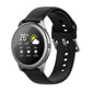 22mm silicone watch strap with silver buckle for Xiaomi Haylou Solar LS05, black