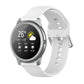 Silicone 22mm watch strap with silver buckle, white, for Xiaomi Haylou Solar LS05