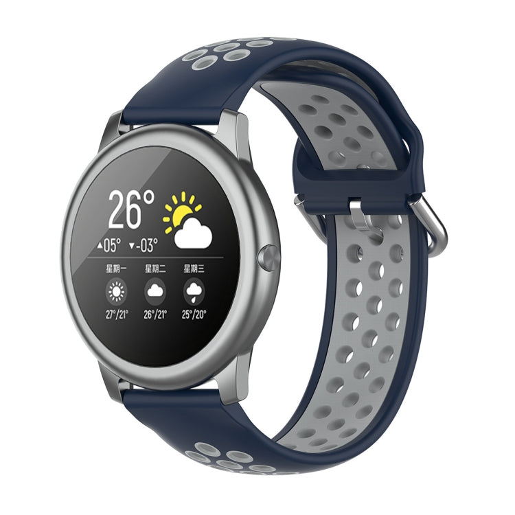 Silicone Sports Two-tone Strap, Size: 22mm, For Xiaomi Haylou Solar LS05
