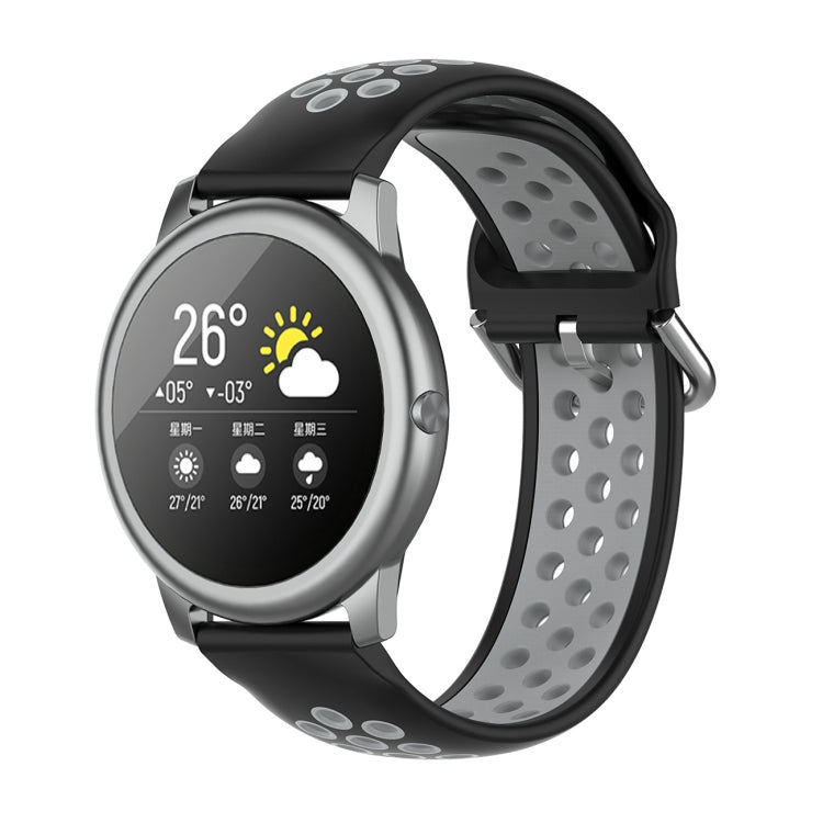 Silicone Sports Two-tone Strap, Size: 22mm, For Xiaomi Haylou Solar LS05