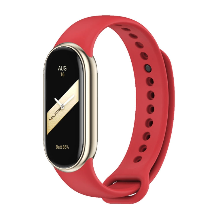 MIJOBS Metal Buckle Solid Color Silicone Watch Band, For Xiaomi Smart Band 11 / 10 / 9 / 8