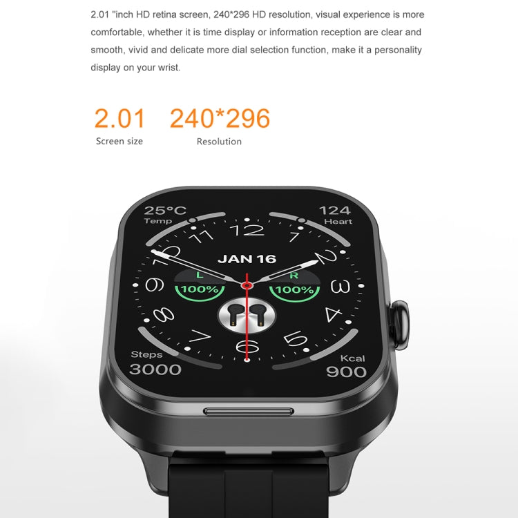 Smartwatch with digital health display, touch controls, and a steel case