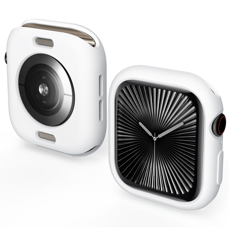 White TPU Apple Watch case with open back and raised screen frame